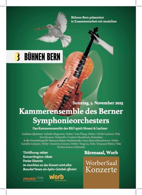 Programm Worber Saalkonzert vom 5. November 2023