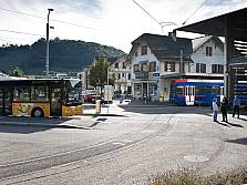 Worb Dorf - Blaues Bähnli + Postauto