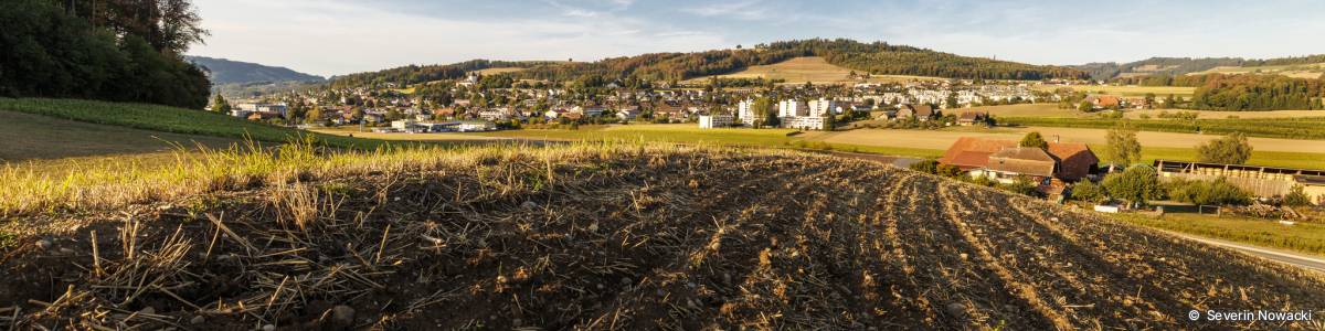 Blick von Rüti auf Worb Dorf